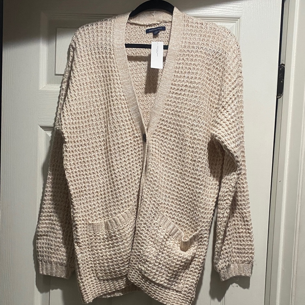American eagle long line waffle cardigan NWT sz large